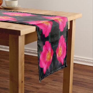 Chemin De Table Court Vivid Pétales rose Abstrait Floral