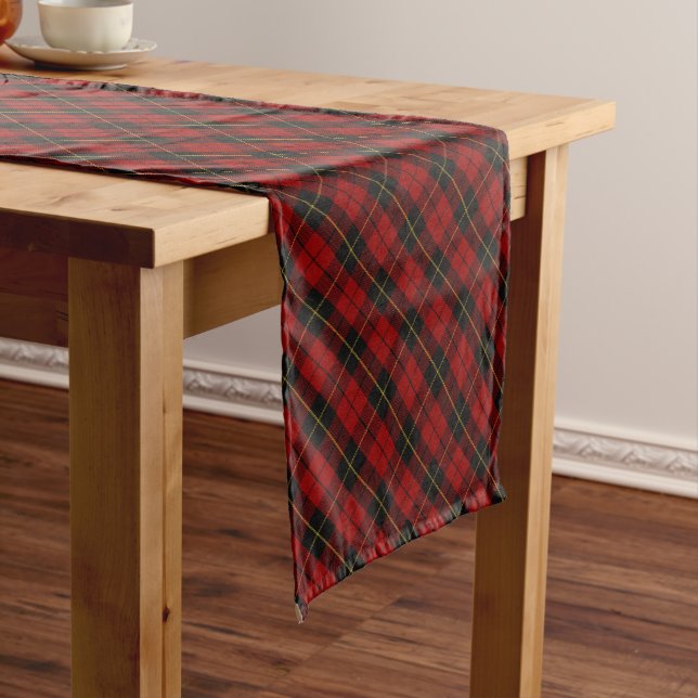 Chemin De Table Court Wallace Tartan Scottish Clan Plaid Motif (In Situ)