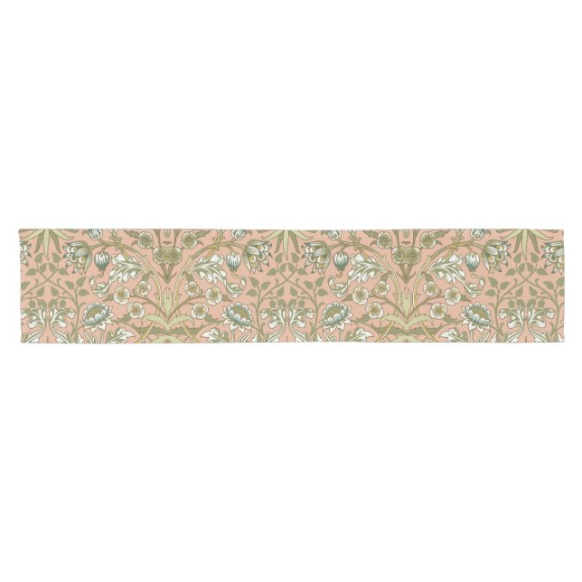 Chemin De Table Court William Morris Hyacinth Flower Rose Art (Horizontal)