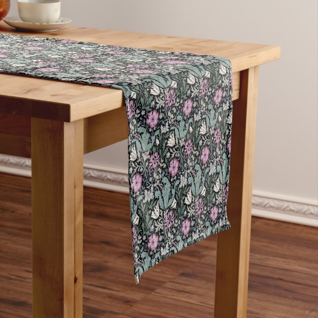 Chemin De Table Court William Morris Pink Poppy Botanical Victorian  (In Situ)