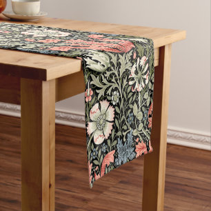 Chemin De Table Court William Morris Vintage Compton modèle floral
