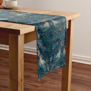 Chemin De Table Court William Morris Vintage Floral Birds