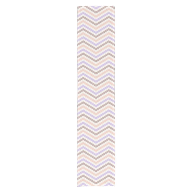 Chemin De Table Court ZigZag Blush Rose Lavande (Devant)