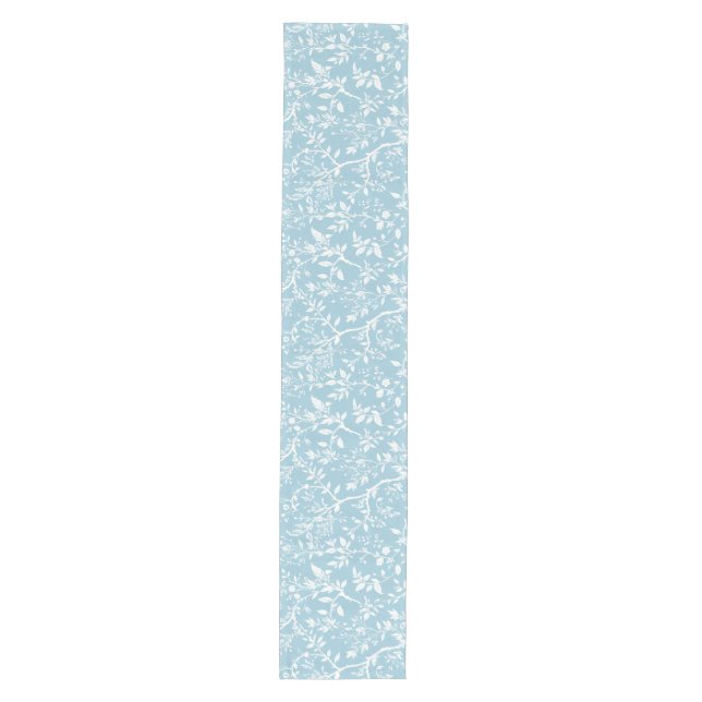 Chemin de table floral aqua moderne moyen (Devant)