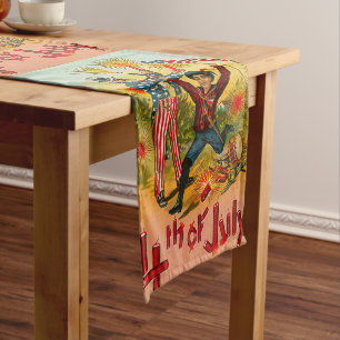 Chemin De Table Long 4 juillet vintage