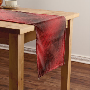 Chemin De Table Long Acceptation   Médaillons de méditation rouge