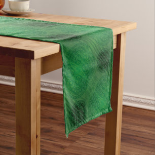 Chemin De Table Long Acceptation   Médaillons de méditation verte