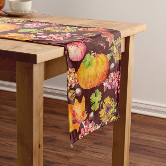 Chemin De Table Long Action de grâce Automne Citrouilles Tournesol sur  (In Situ)