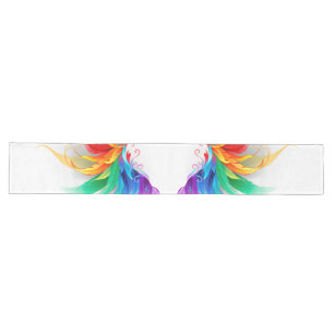 Chemin De Table Long Ailes fluffy arc-en-ciel