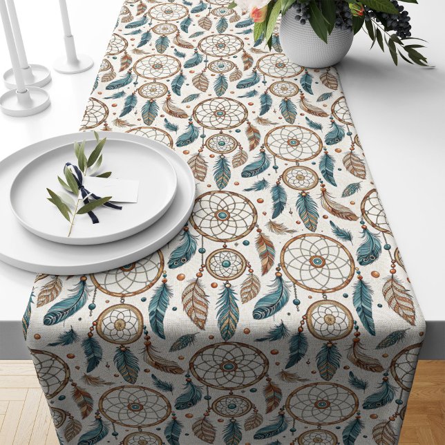 Chemin De Table Long Authentique Motifs Dreamcatcher Runner Table Ethni (Authentic Ethnic Table Runner Dreamcatcher Motifs)