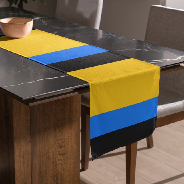 Chemin De Table Long Bleu jaune (table runner)
