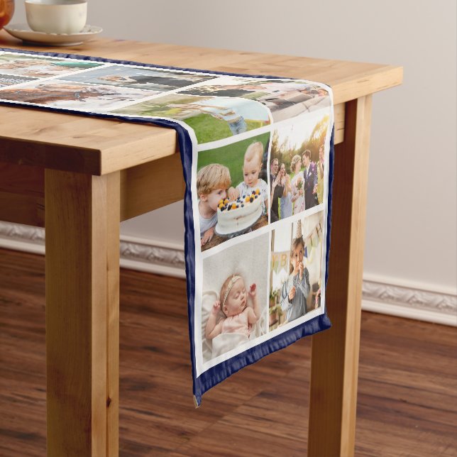 Chemin De Table Long Bordure Navy 30 Photos Créez Votre Propre Collage (In Situ)