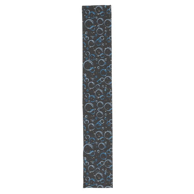 Chemin De Table Long Bulles Motif 02.FR.b Black BG (Devant)