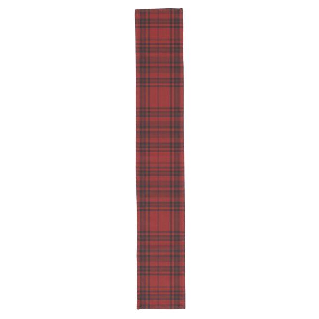 CHEMIN DE TABLE LONG CARREAUX COUNTRY PLAID ROUGE   (Devant)
