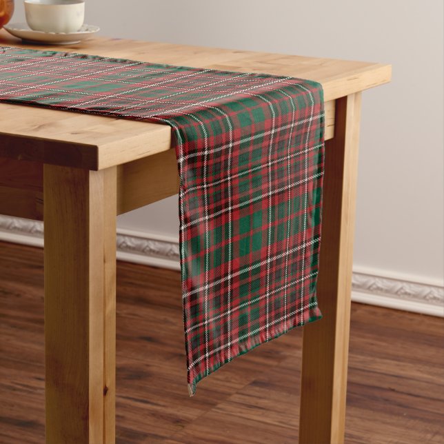 Chemin De Table Long Christmas Tartan Plaid Motif écossais (In Situ)