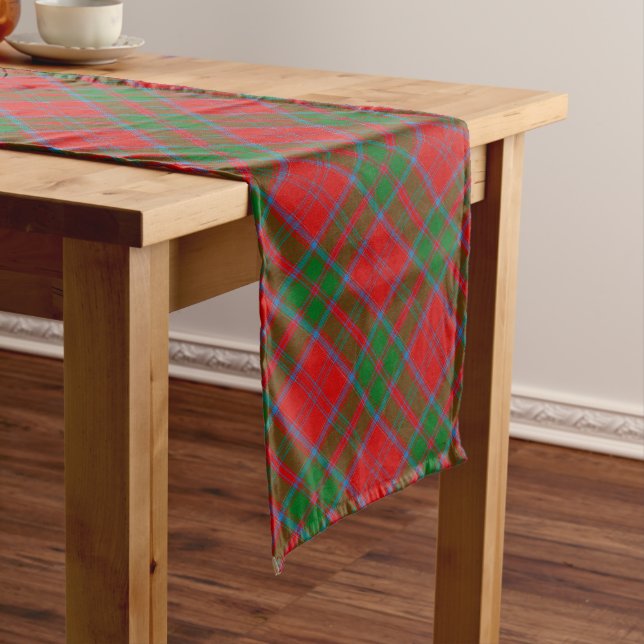 Chemin De Table Long Clan Drummond Tartan (In Situ)