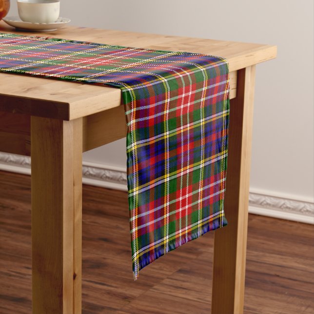 Chemin De Table Long Clan écossais Christie Tartan Plaid (In Situ)