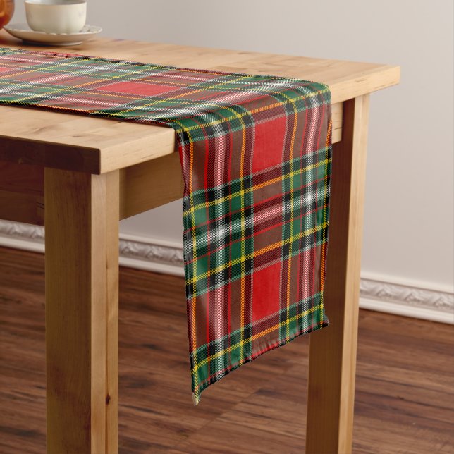Chemin De Table Long Clan écossais Gillespie Tartan Plaid (In Situ)