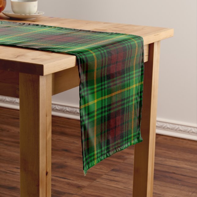 Chemin De Table Long Clan écossais Martin Tartan Plaid (In Situ)