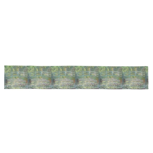 Chemin De Table Long Claude Monet Pont Japonais Art du Nénuphar (Horizontal)
