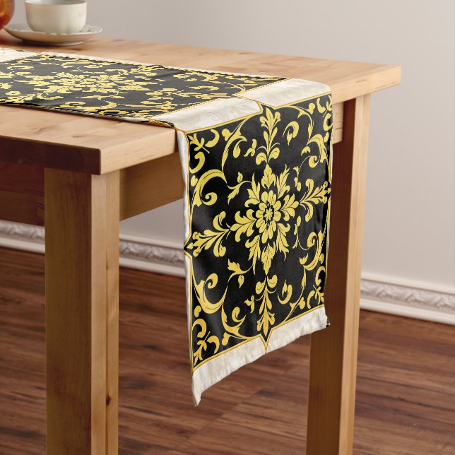 Chemin De Table Long Collection Florale Luxe Moderne (In Situ)