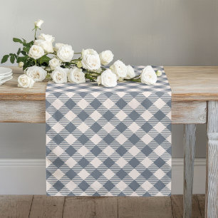 Chemin De Table Long Cosy Coral Gris Plaid Table Runner Rassemblements