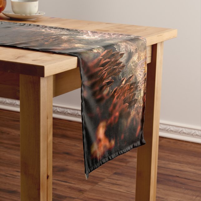 Chemin De Table Long Couches de cristaux avec teinte rustique (In Situ)