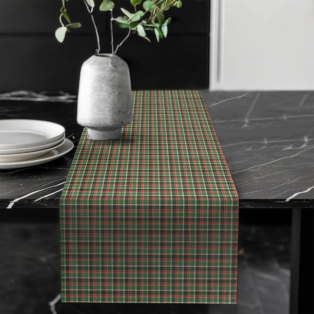 Chemin De Table Long Coureur classique de table de Noël Rouge Vert Tart (Classic Red Green Tartan Christmas Table Runner)