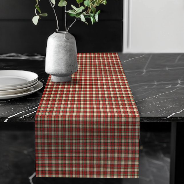 Chemin De Table Long Coureur de table de Noël confortable en conception (Cozy Christmas Table Runner in Plaid Design)