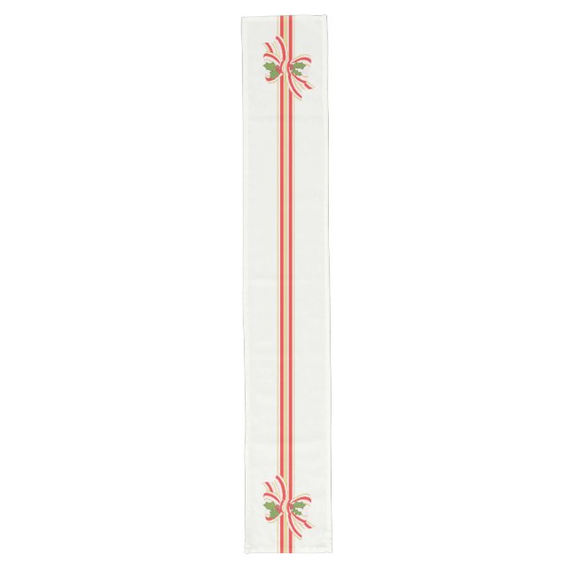 Chemin De Table Long Coureur de table Holly Bow victorienne - Noël (Devant)