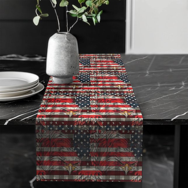 Chemin De Table Long Coureur de table patriotique Fierté d'aigle pour l (Patriotic Table Runner Eagle Pride for July Fourth)