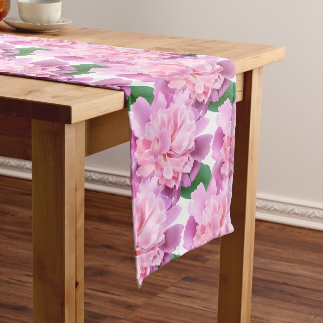Chemin De Table Long Coureur de table Pink Peonies (In Situ)