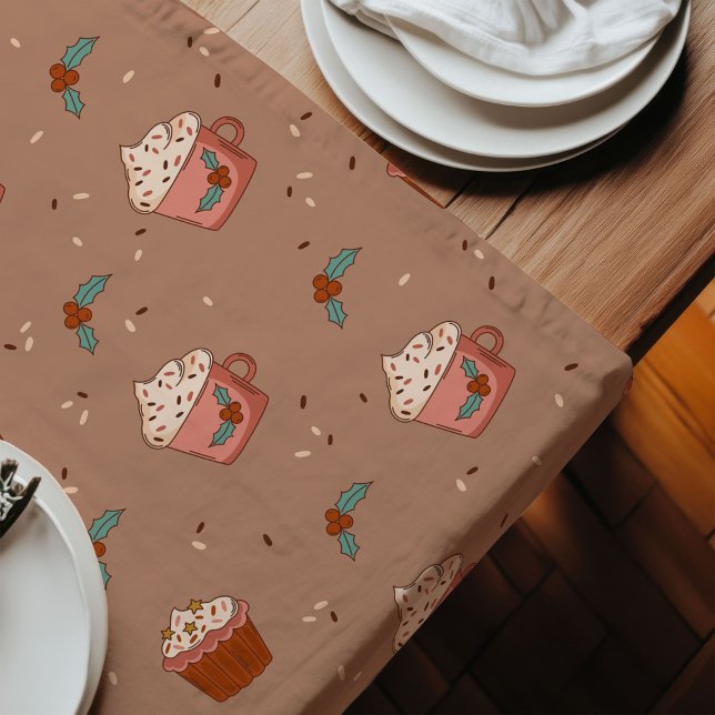 Chemin De Table Long Coureur de vacances Pastel Groovy Noël 70 Cadeau (Pastel Holiday Runner Groovy 70s Christmas Gift)