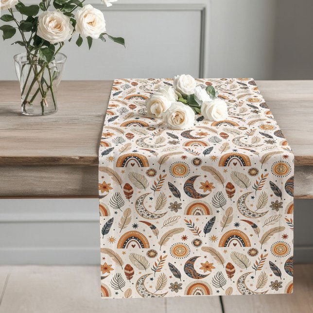 Chemin De Table Long Coureur Eclectique Rainbow Table pour une touche b (Eclectic Rainbow Table Runner for a Bohemian Touch)