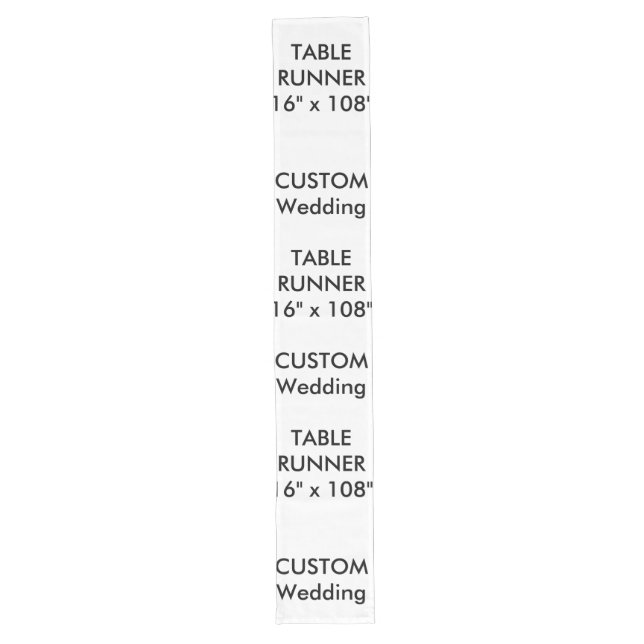 Chemin De Table Long Coureur fait sur commande de Tableau 16" x 108" (Devant)