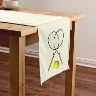 Chemin De Table Long Crème double de tennis