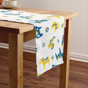 Chemin De Table Long Dala folklorique suédois Animaux de ferme l bleu e