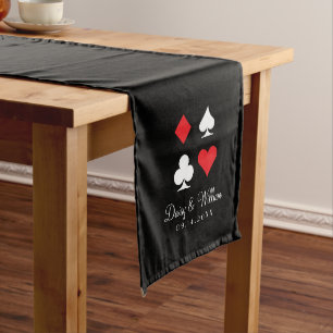 Chemin De Table Long Destiny Las Vegas Red Black Reception Table Runner