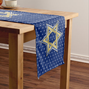 Chemin De Table Long D'or d'étoile de David frais supplémentaires