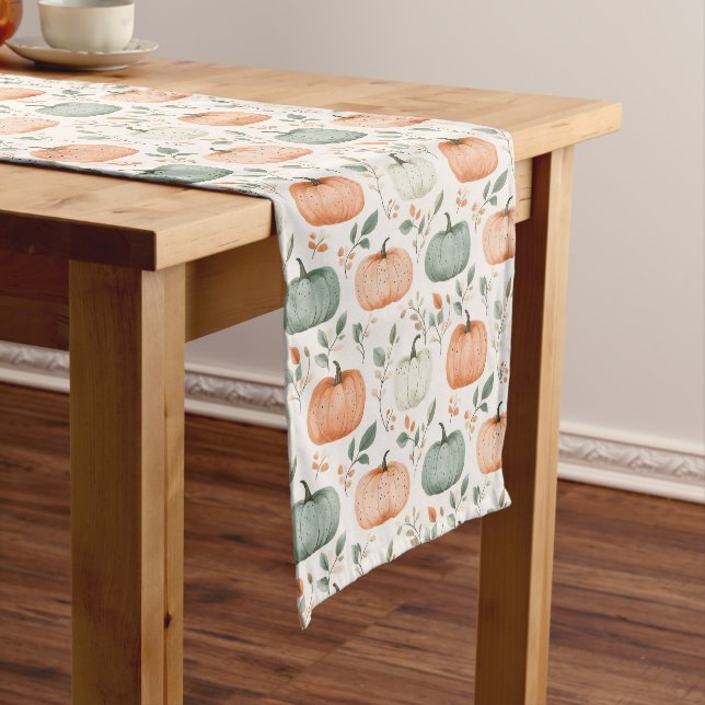 Chemin De Table Long Doux Citrouille automne (In Situ)