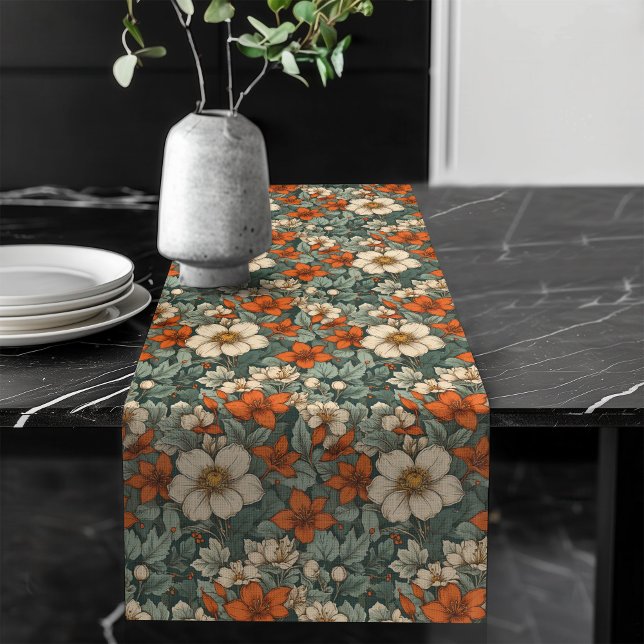 Chemin De Table Long Élégant automne tableau floral Runer charme saison (Elegant Autumn Floral Table Runner Seasonal Charm)