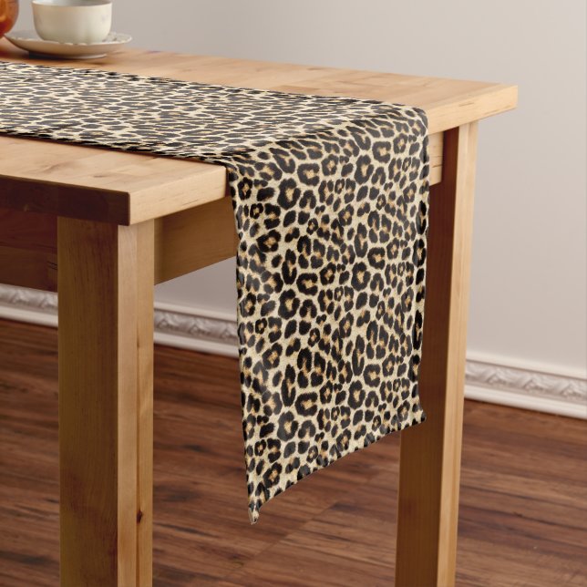 Chemin De Table Long Faux Leopard Fur Belle (In Situ)