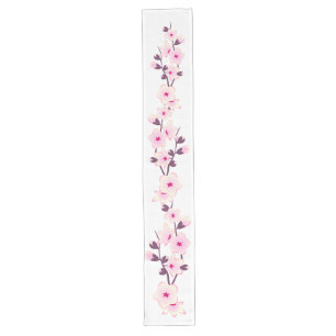 Chemin De Table Long Fleurs florales de cerisiers