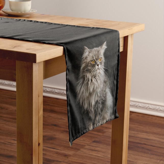 Chemin De Table Long Fluffy Gris (In Situ)