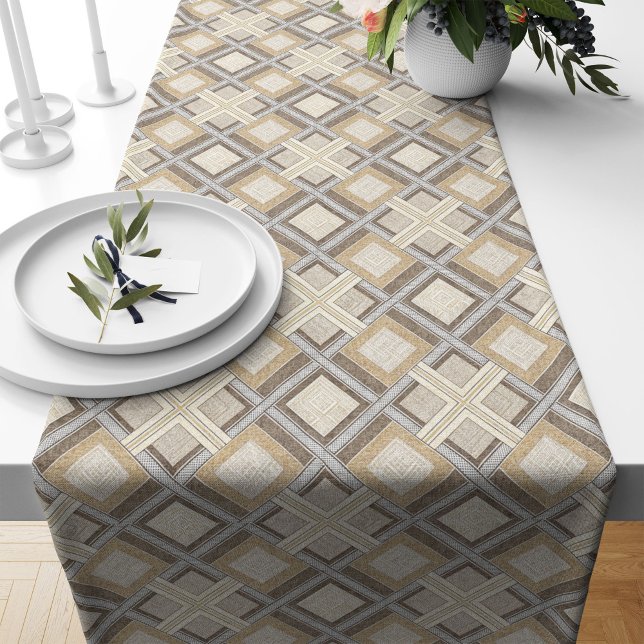 Chemin De Table Long Formes contemporaines du Runner de table neutres r (Refined Neutral Table Runner Contemporary Shapes)