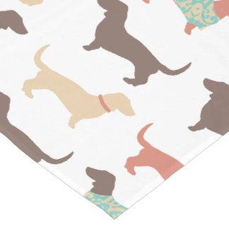 Chemin De Table Long Fun Dachshund Dog Motif