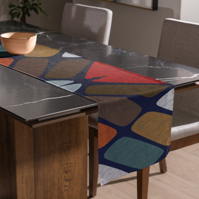 Chemin De Table Long Galets multicolores (pebbles  table runner)