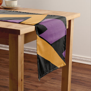 Chemin De Table Long Halloween Zig Zags Orange Violet