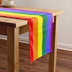 Chemin De Table Long Indicateur de la fierté arc-en-ciel