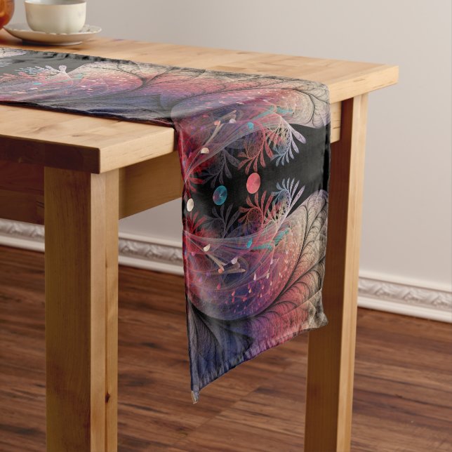Chemin De Table Long Jonglage Abstrait Moderne Fantaisie Art Fractal (In Situ)